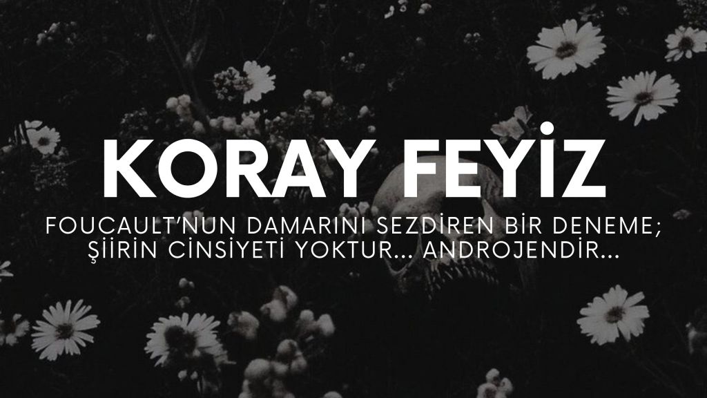 op.424: koray feyiz – FOUCAULT’NUN DAMARıNı SEZDiREN BİR DENEME; şiirin cinsiyeti YOKTUR… ANDROJENDİR…*